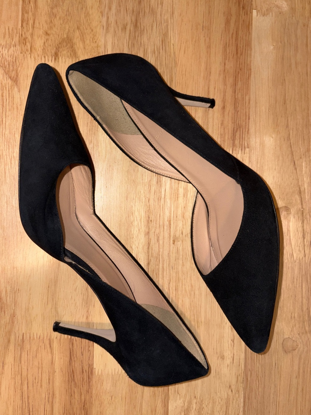J. Crew Black Suede Pointed-Toe Pumps - Picture 2 of 7